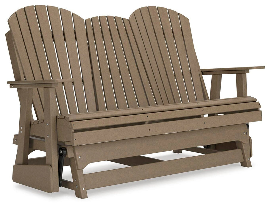 Hyland wave Outdoor Glider Loveseat - Dream Home Furniture & Mattress (Waite Park, MN)
