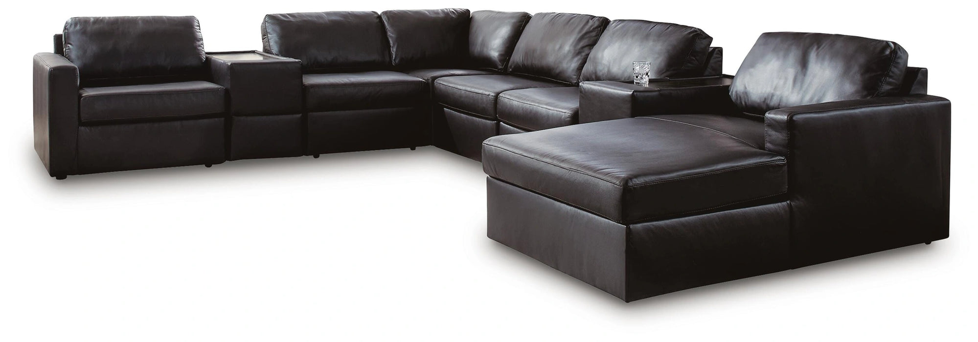 Modmax II Sectional with Chaise and Storage Consoles - Dream Home Furniture & Mattress (Waite Park, MN)
