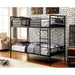 OLGA Antique Black Metal Twin/Twin Bunk Bed - Dream Home Furniture & Mattress (Waite Park, MN)