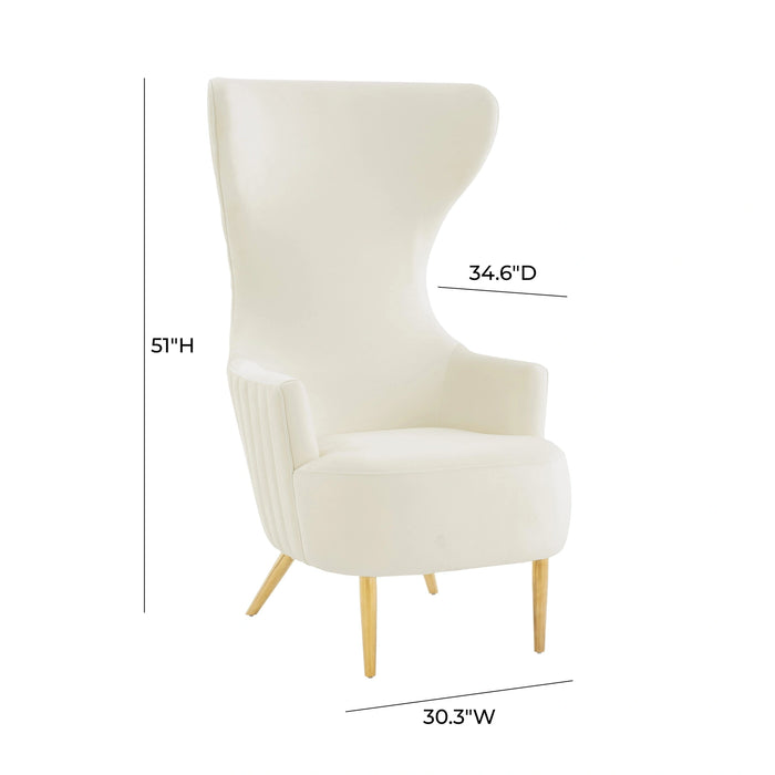 Julia Velvet Wingback Accent Chair