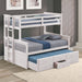 University Twin/Full Bunk Bed Grey, Walnut, & White - Dream Home Furniture & Mattress (Waite Park, MN)