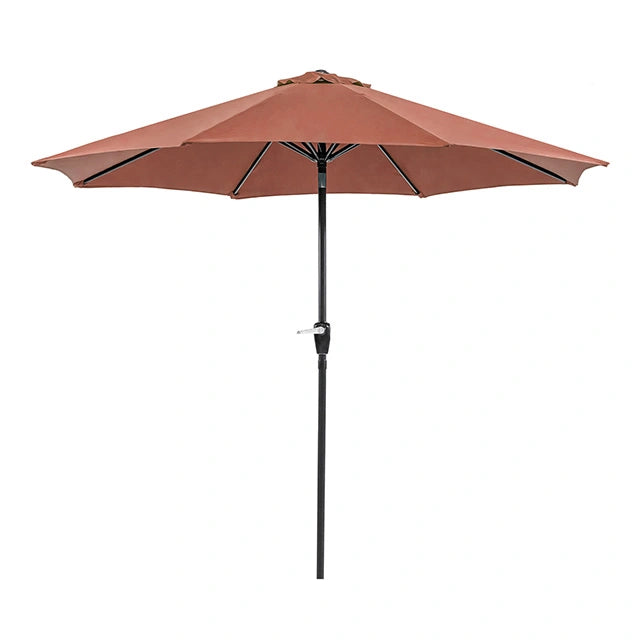 Soli 9' Outdoor Umbrella w/ Auto Tilt + 21" Round Base - Dream Home Furniture & Mattress (Waite Park, MN)
