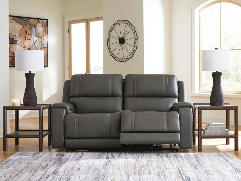 5Z - Pittson Power Reclining Sectional Loveseat - Dream Home Furniture & Mattress (Waite Park, MN)