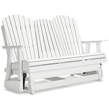 Hyland wave Outdoor Glider Loveseat - Dream Home Furniture & Mattress (Waite Park, MN)