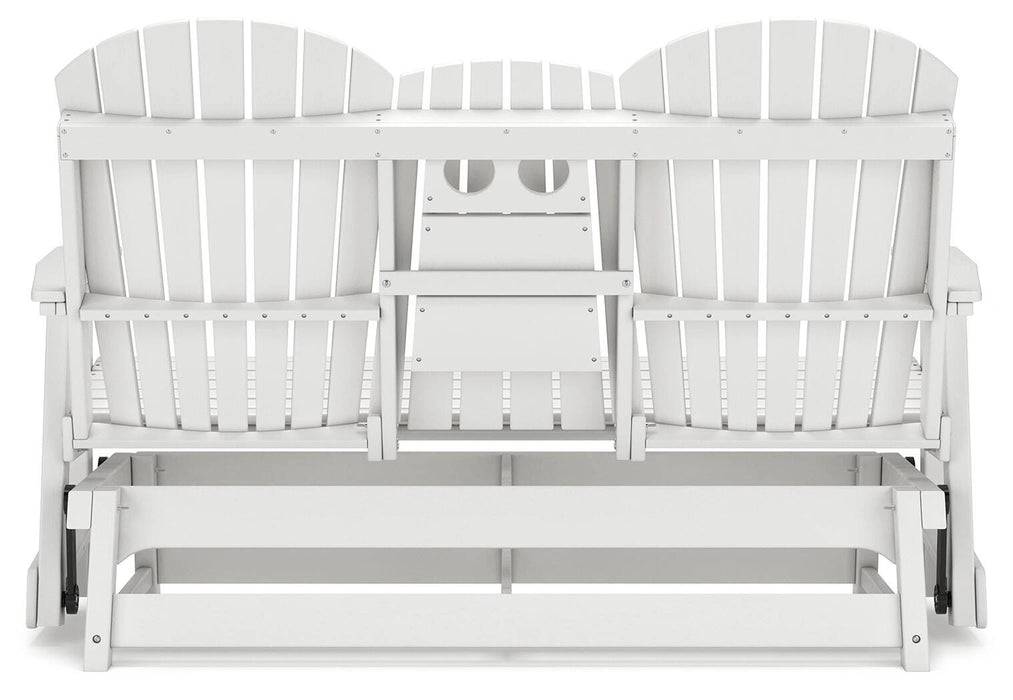 Hyland wave Outdoor Glider Loveseat - Dream Home Furniture & Mattress (Waite Park, MN)