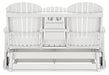 Hyland wave Outdoor Glider Loveseat - Dream Home Furniture & Mattress (Waite Park, MN)