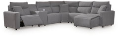 Modmax Power Reclining Sectional with Chaise - Dream Home Furniture & Mattress (Waite Park, MN)