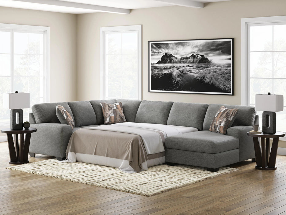 Clarington Sleeper Sectional with Chaise - Dream Home Furniture & Mattress (Waite Park, MN)