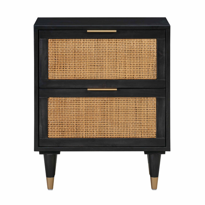 Sierra 22" Cane 2-Drawer Nightstand