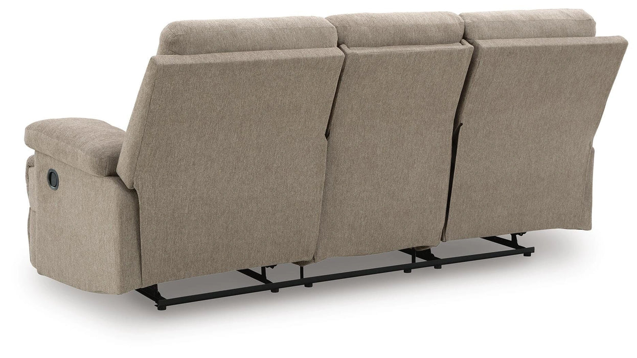 Side-Swipe Reclining Sofa with Drop Down Table - Dream Home Furniture & Mattress (Waite Park, MN)