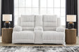 Rhines Falls Power Reclining Loveseat with Console - Dream Home Furniture & Mattress (Waite Park, MN)