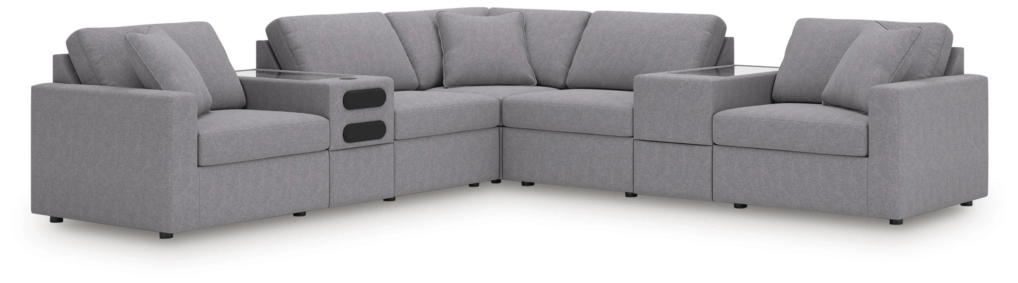 Modmax Balanced Sectional with Audio and Storage Consoles - Dream Home Furniture & Mattress (Waite Park, MN)