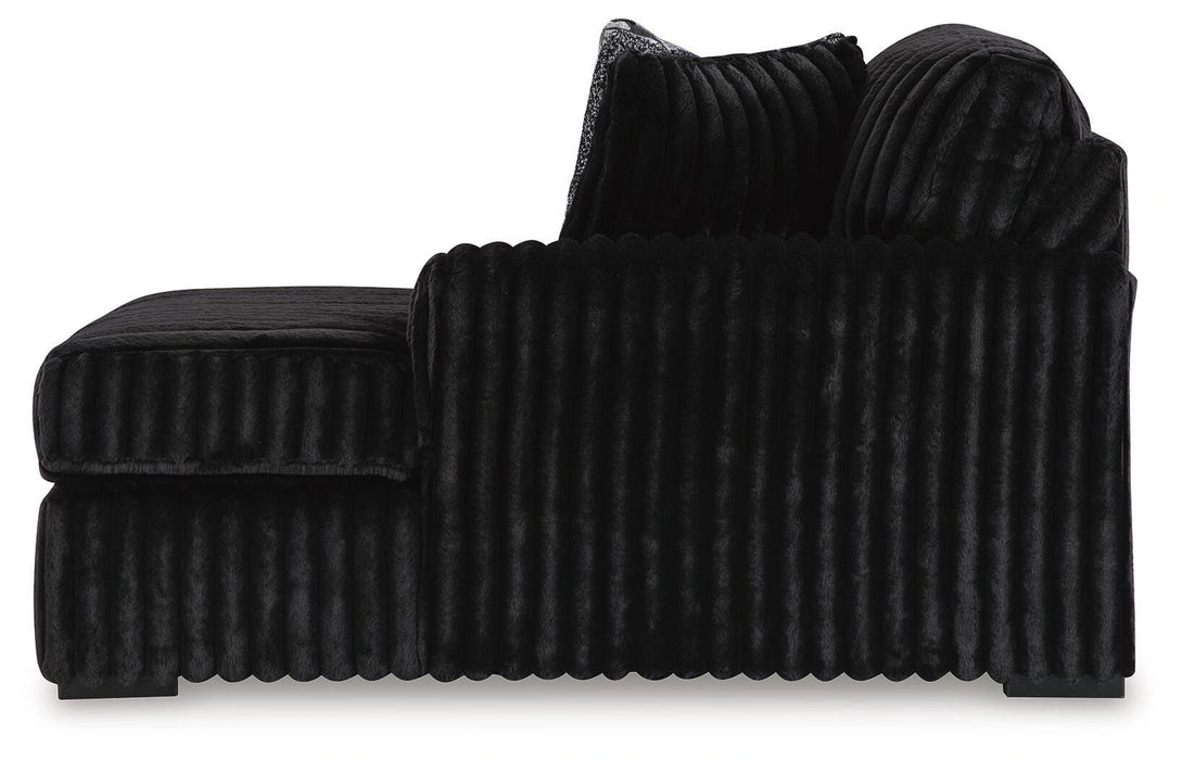 Midnight-Madness Sectional with Chaise - Dream Home Furniture & Mattress (Waite Park, MN)