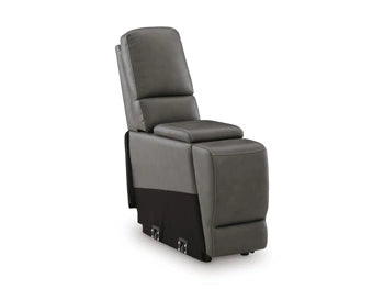 5Z - Pittson Power Reclining Sectional Loveseat with Console - Dream Home Furniture & Mattress (Waite Park, MN)