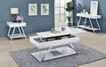 TITUS End Table, White/Chrome - Dream Home Furniture & Mattress (Waite Park, MN)