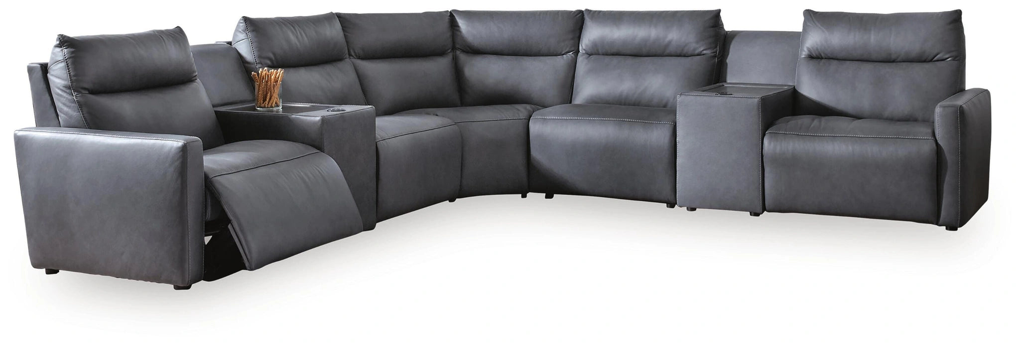 ModZ Power Reclining Sectional with Audio Consoles - Dream Home Furniture & Mattress (Waite Park, MN)