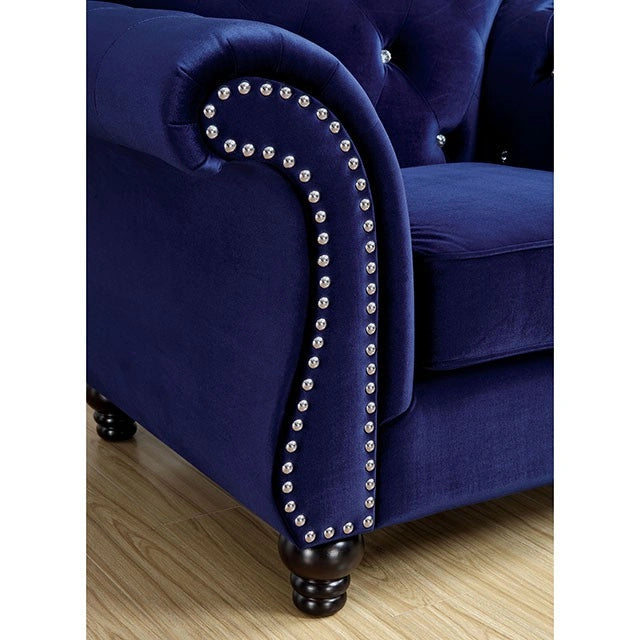 Jolanda Chair Blue & Grey - Dream Home Furniture & Mattress (Waite Park, MN)