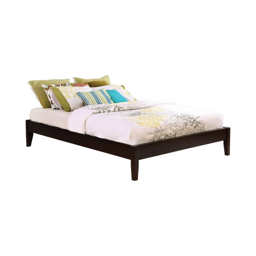 Hounslow California King, E.King, & Queen Universal Platform Bed Cappuccino - Dream Home Furniture & Mattress (Waite Park, MN)