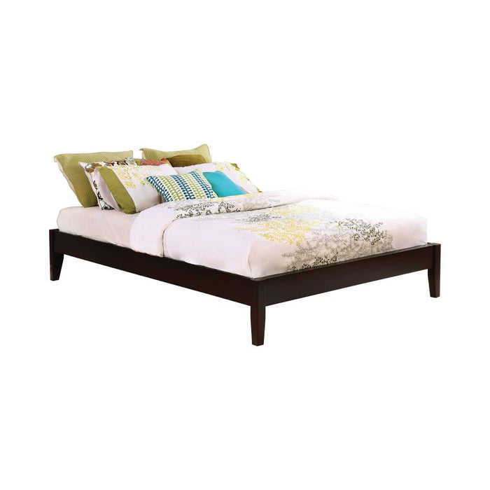 Hounslow California King, E.King, & Queen Universal Platform Bed Cappuccino - Dream Home Furniture & Mattress (Waite Park, MN)