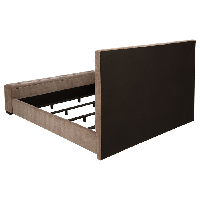 Senna Panel Bed with Bluetooth Speaker and Flame Visualizer