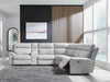 Social Pointe Power Reclining Sectional - Dream Home Furniture & Mattress (Waite Park, MN)