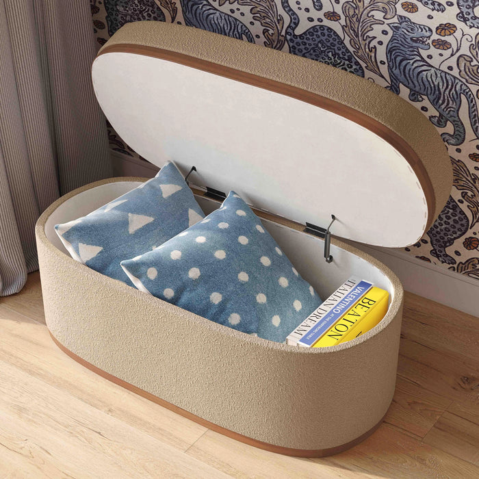 Olivier Oval Storage Ottoman