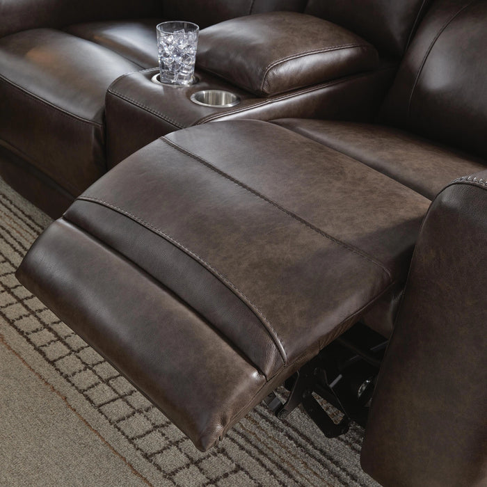 Crossplex Power Reclining Loveseat with Console - Dream Home Furniture & Mattress (Waite Park, MN)