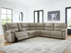 Narwhal Place Reclining Sectional with Storage Console - Dream Home Furniture & Mattress (Waite Park, MN)
