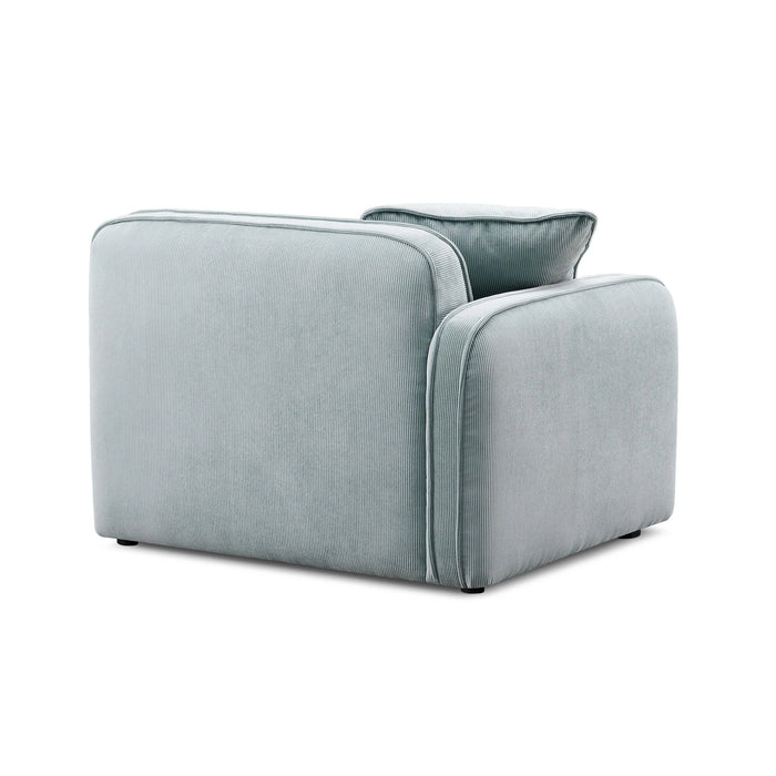 Travie Performance Corduroy Velvet Corner Chair