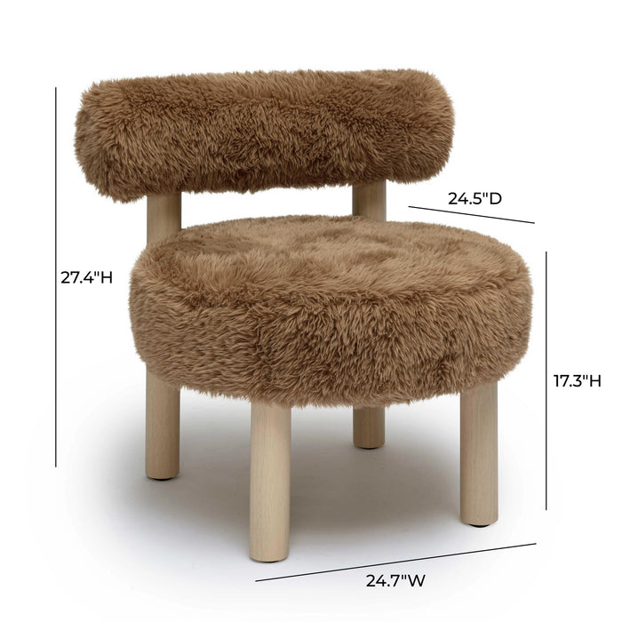 Carmel Contract-Grade Vegan Shearling Accent Chair