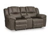 Lowilla Reclining Loveseat with Console - Dream Home Furniture & Mattress (Waite Park, MN)