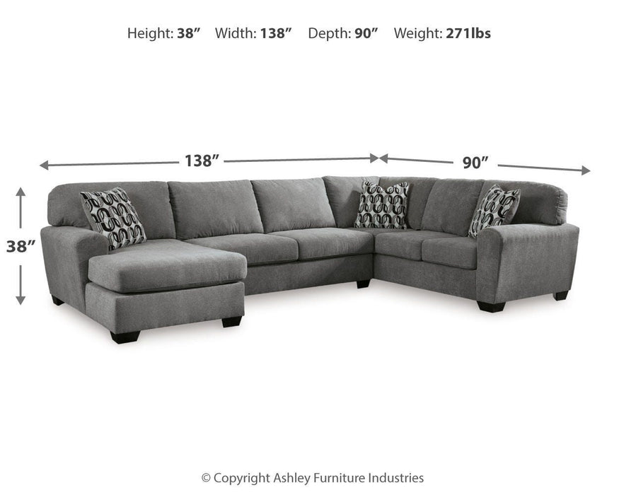 Birkdale Court Sectional with Chaise - Dream Home Furniture & Mattress (Waite Park, MN)