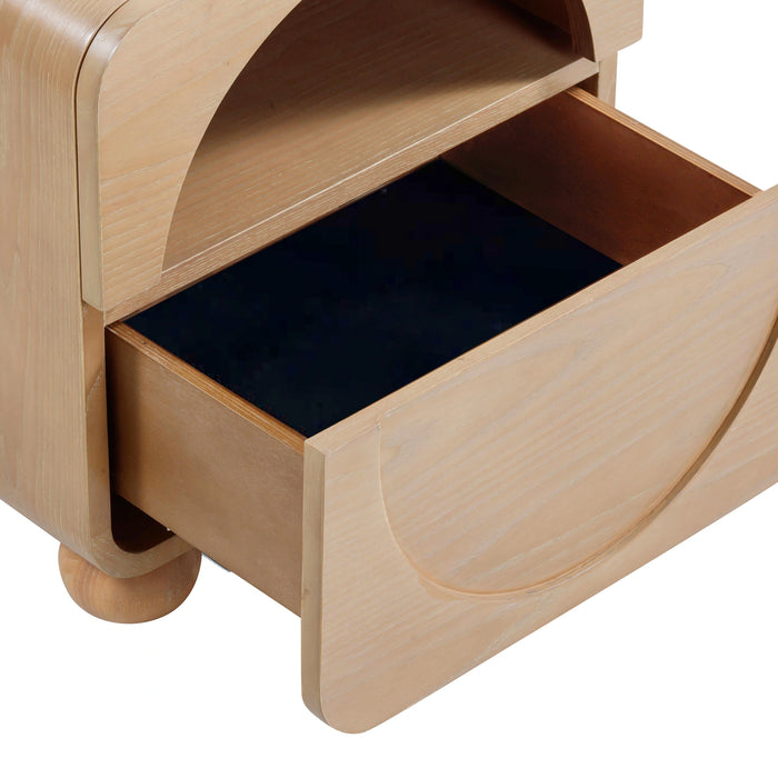 Moonrise 20" Natural Ash Nightstand With Drawer