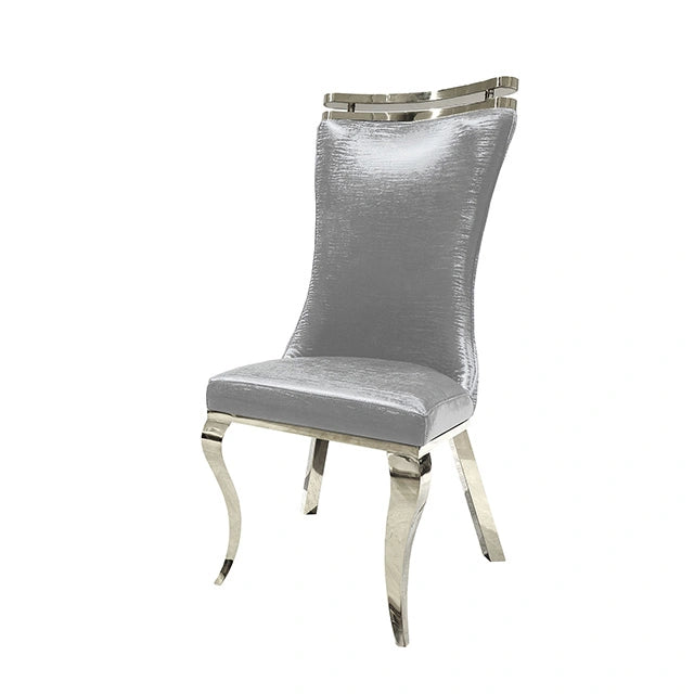 Palazzo Silver Chair (2/CTN) - Dream Home Furniture & Mattress (Waite Park, MN)