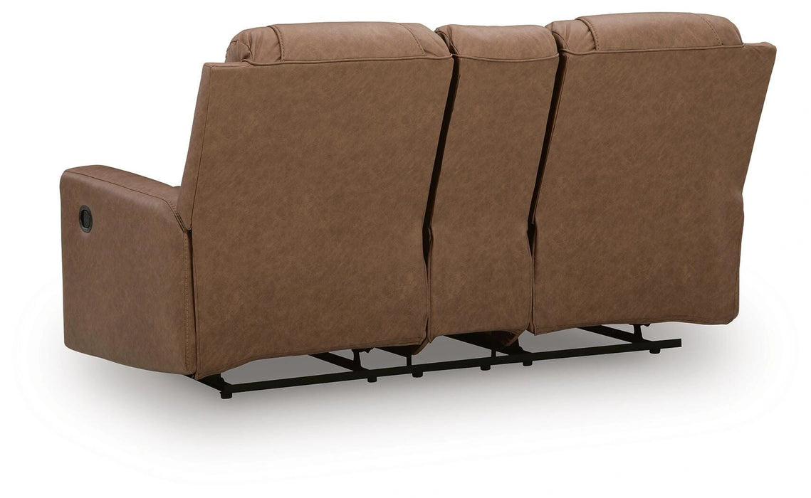 Mackmenville Reclining Loveseat with Console - Dream Home Furniture & Mattress (Waite Park, MN)