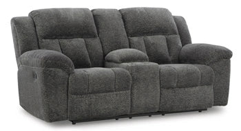 Frohn Reclining Loveseat with Console - Dream Home Furniture & Mattress (Waite Park, MN)