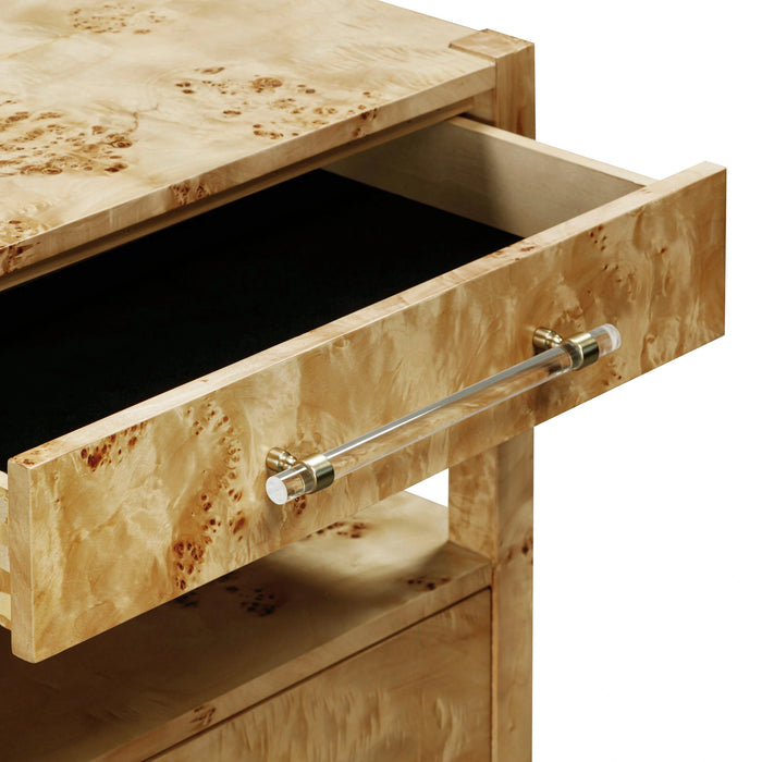Brandyss 26" Burl 2-Drawer Nightstand