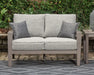 Hillside Barn Outdoor Loveseat with Cushion - Dream Home Furniture & Mattress (Waite Park, MN)