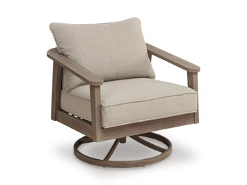 Harmony Headlands Outdoor Swivel Lounge with Cushion - Dream Home Furniture & Mattress (Waite Park, MN)
