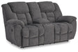 Foreside Reclining Loveseat with Console - Dream Home Furniture & Mattress (Waite Park, MN)