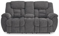 Foreside Reclining Loveseat with Console - Dream Home Furniture & Mattress (Waite Park, MN)