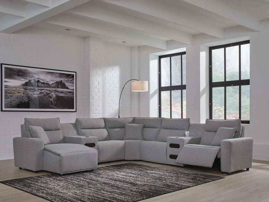 Modmax Power Reclining Sectional with Chaise - Dream Home Furniture & Mattress (Waite Park, MN)