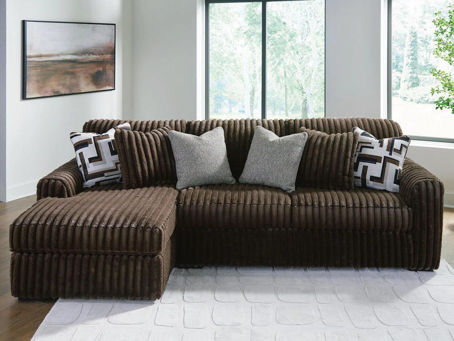Midnight-Madness Sectional Sofa with Chaise - Dream Home Furniture & Mattress (Waite Park, MN)