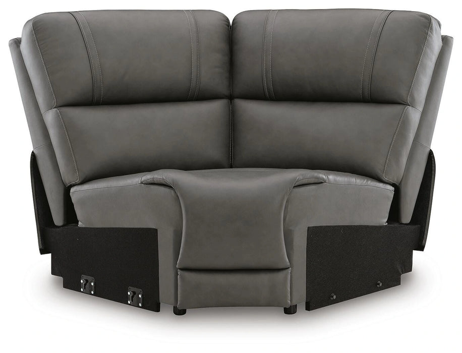 5Z - Pittson Power Reclining Sectional - Dream Home Furniture & Mattress (Waite Park, MN)