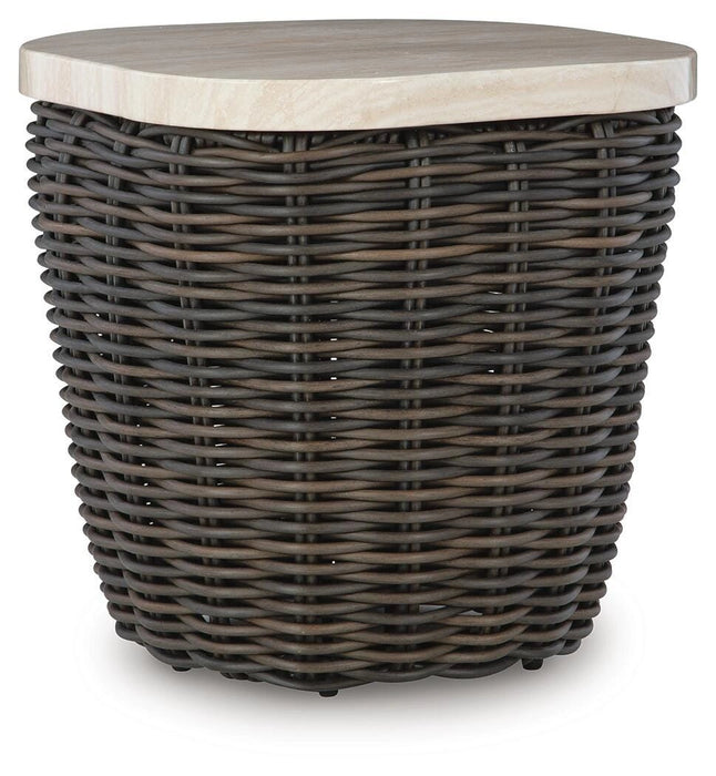 Kimora Outdoor End Table - Dream Home Furniture & Mattress (Waite Park, MN)
