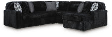 Midnight-Madness Sectional with Chaise - Dream Home Furniture & Mattress (Waite Park, MN)