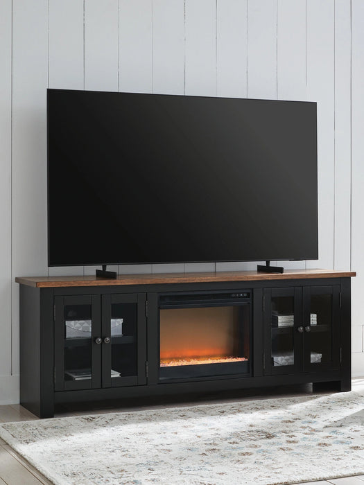 Wildenauer 76" TV Stand with Electric Fireplace - Dream Home Furniture & Mattress (Waite Park, MN)