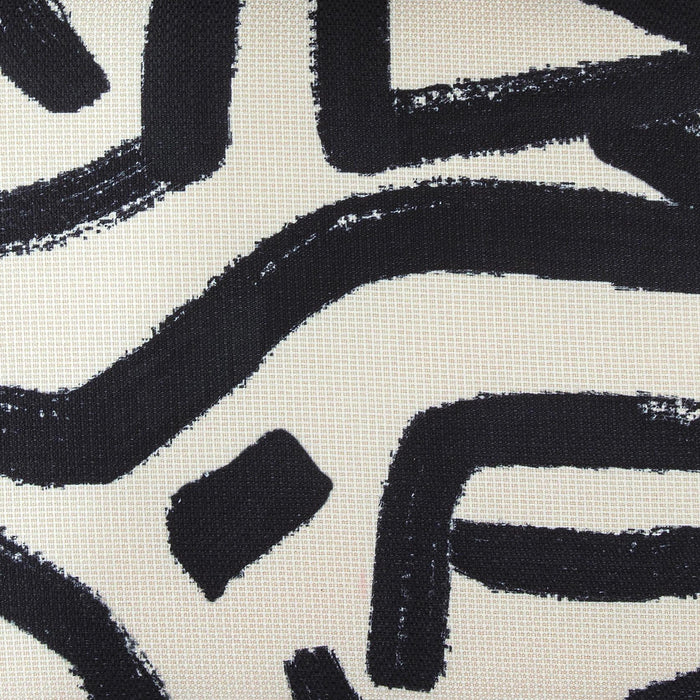 Pippa Black Brushstroke Print Contract Grade Accent Stool