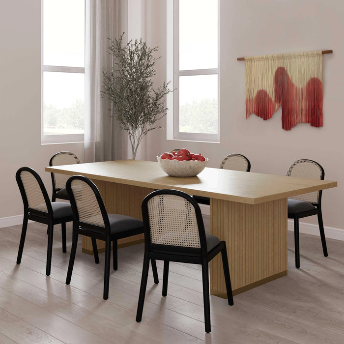 Chelsea 79" Natural Oak Wood Rectangular Dining Table