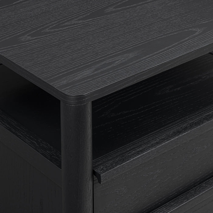 Tyra 22" Ash 2-Drawer Nightstand